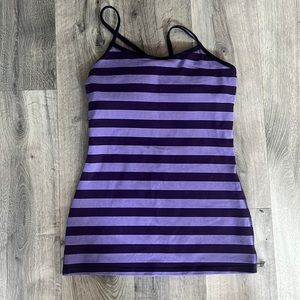 Lululemon Purple Striped Tank